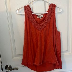 Burnt orange Knox Rose tank